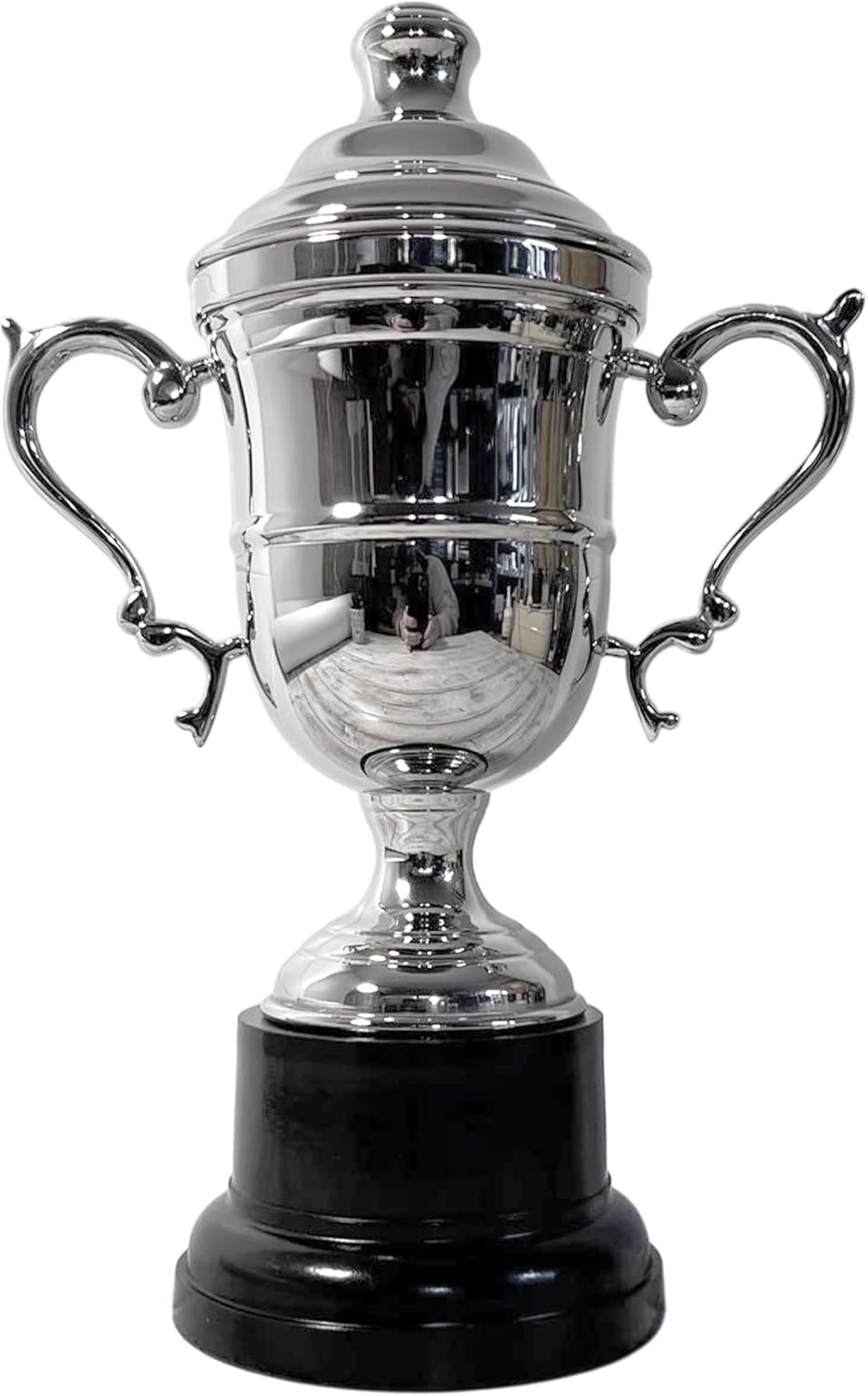 Trophy Cup with Lid, 26cm, Silver, Sports Competition Awards and Ceremonies