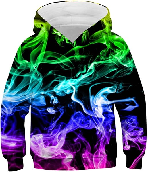 ALISISTER Felpa Bambino Ragazzi Ragazze 3D Stampare Kids Hoodie Manica Lunga Felpe con Cappuccioper 4-16Y - 1