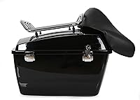 Vista 4 de ECOTRIC King Tour Pack Baúl de Equipaje con Parrilla Superior y Respaldo Compatible con Harley Touring Road King Electra Glide Road Glide Street