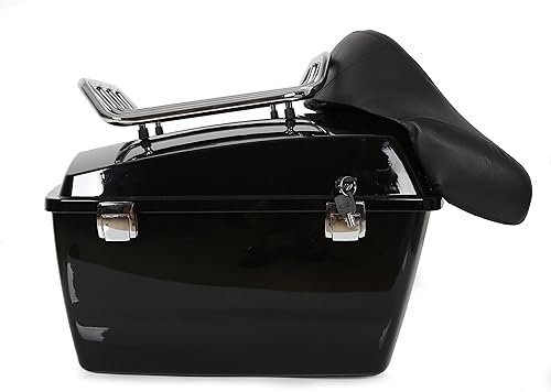 Miniatura 4 de ECOTRIC King Tour Pack Baúl de Equipaje con Parrilla Superior y Respaldo Compatible con Harley Touring Road King Electra Glide Road Glide Street
