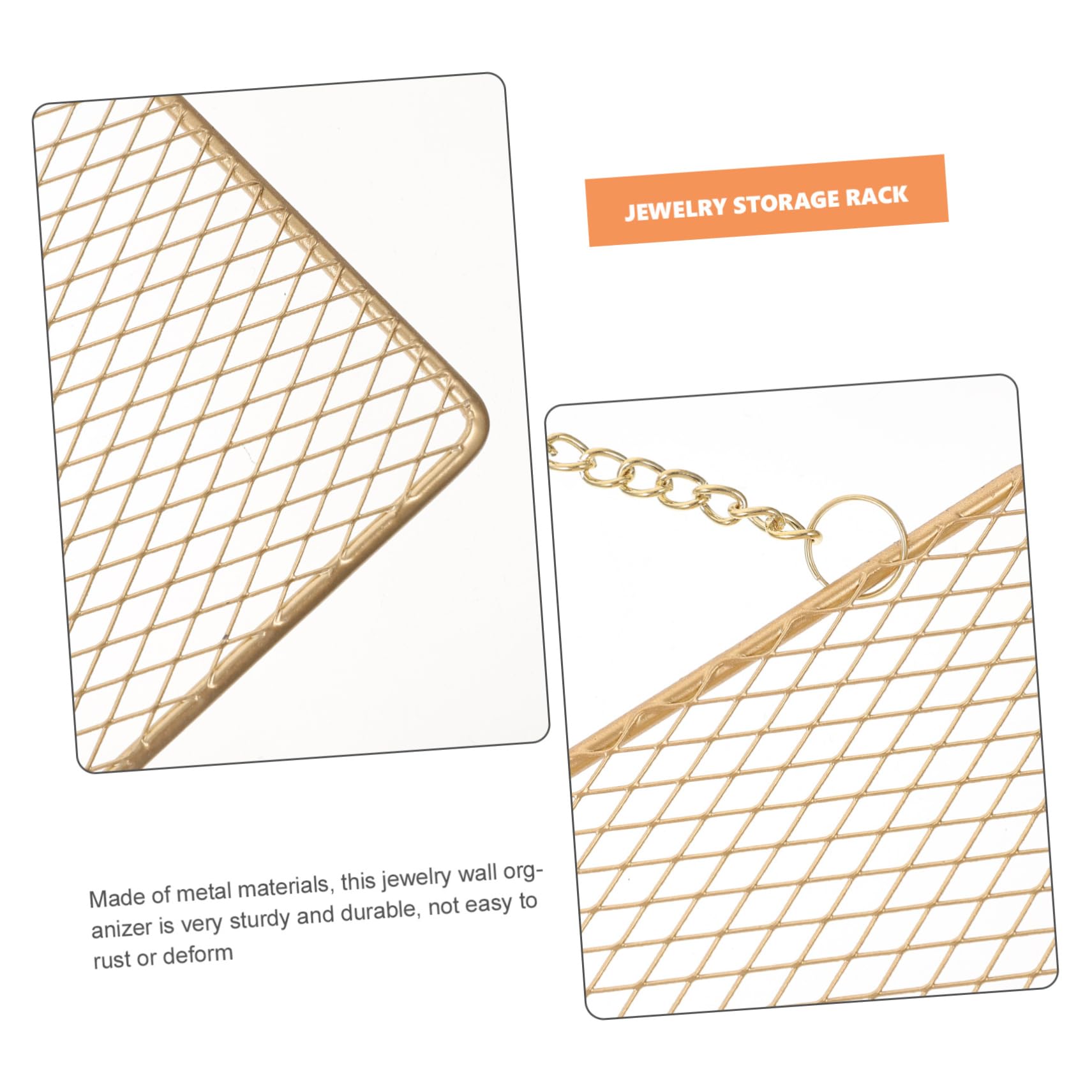 Hohopeti Wall Mounted Jewelry Organizer Elegant Hanging Display Rack for Earrings Necklaces Rings Space-Saving Jewelry Holder Capacity Home Decoration