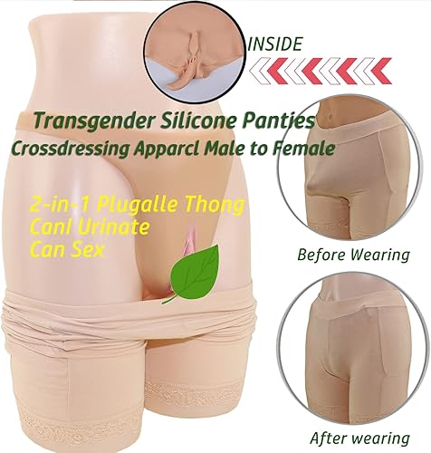 Miniatura 3 de Braga realista de silicona falsa sissy ocultando gaff penetrable bragas realistas crossdresser drag queen masculino Cosplay