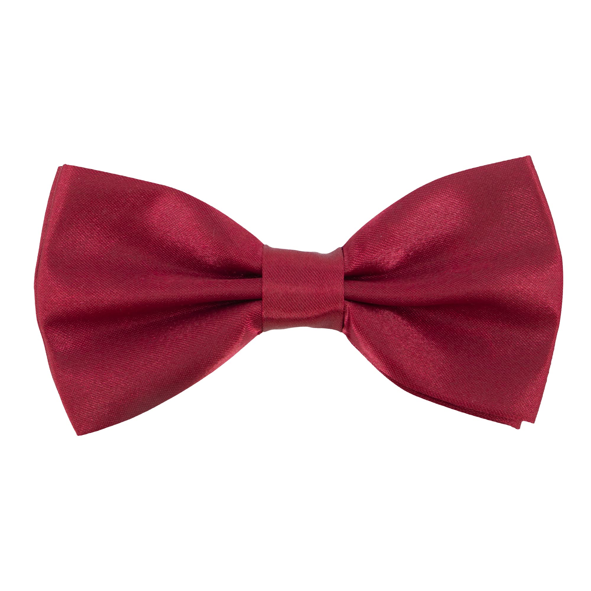 Time To Sparkle Men's Burgundy Bow Tie Bowties Pre-Tied Shape Clip On Bowtie Solid Formal Wear For Kids, Baby Boys, Toddler Any Age Bow Ties