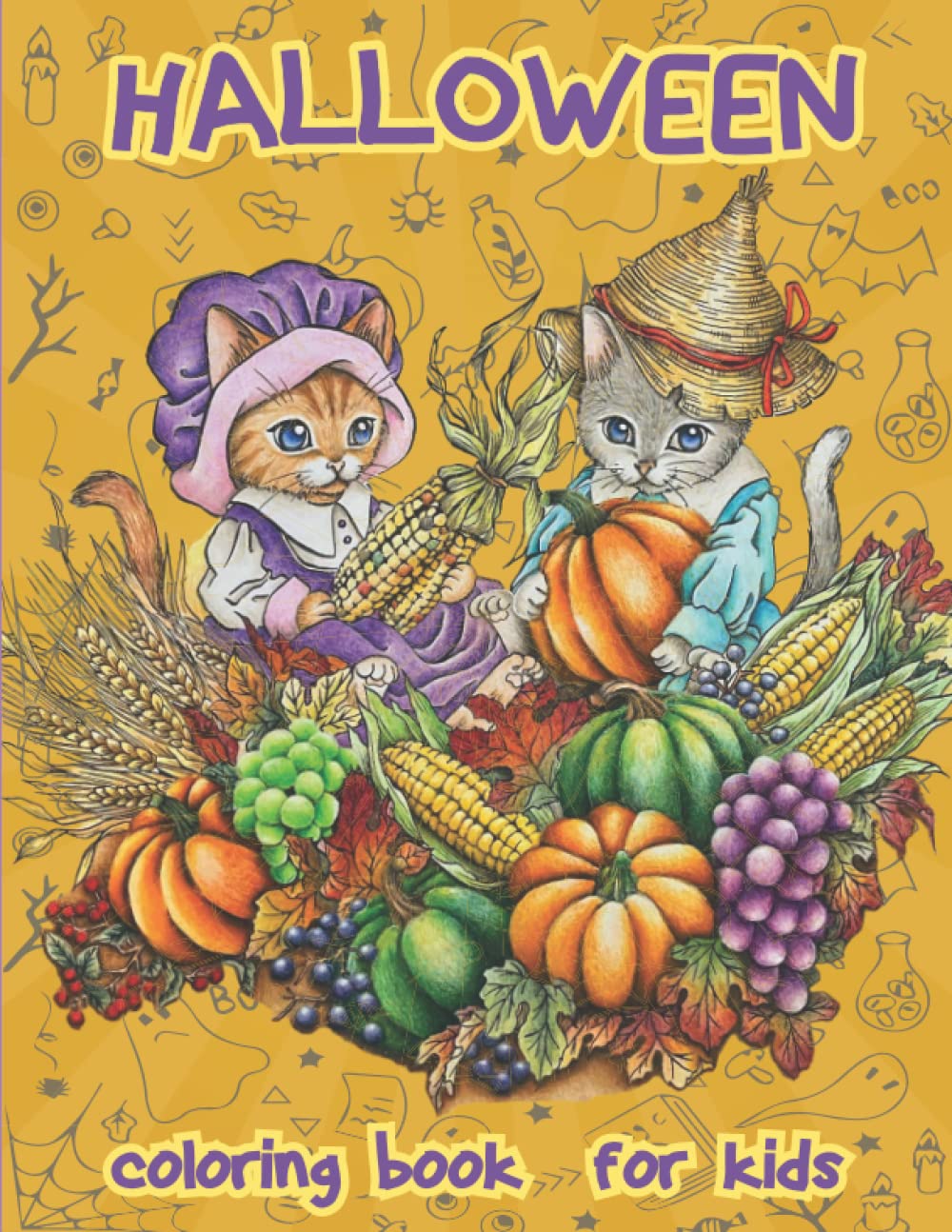 Halloween coloring book for kids: Halloween coloring pages Filled With Halloween Pumpkins,bats,Cats,Spooky(Kids' Holiday Coloring Books Essentials)