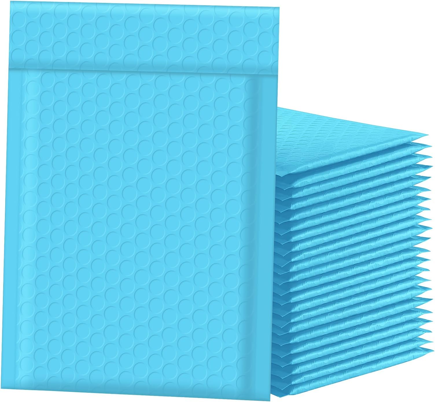 Famagic Bubble Mailers 6x10 Inch 25pc Light Blue Shipping Bags, Chic Packaging Bags For Small Business, Colored Padded Mailing Envelopes, Opaque Matte Self Seal Bubble Poly Mailers Bulk #0