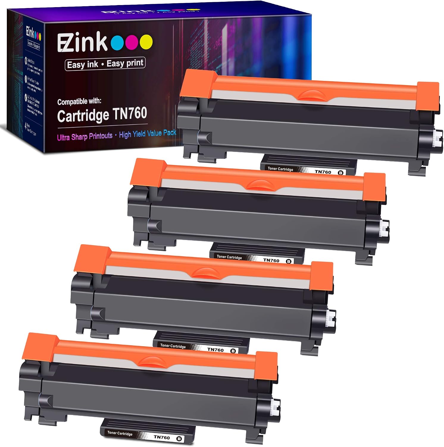 🛒 Crazy Deals E-Z Ink (TM) with Chip Compatible Toner Cartridge Replacement for Brother TN760 TN 760 TN730 to use with HL-L2350DW DCP-L2550DW HLL2395DW HLL2390DW HL-L2370DW MFC-L2750DW MFC-L2710DW Tray (4 Black) Best Promo E-Z Ink (TM) with Chip Compatible Toner Cartridge Replacement for Brother TN760 TN 760 TN730 to use with HL-L2350DW DCP-L2550DW HLL2395DW HLL2390DW HL-L2370DW MFC-L2750DW MFC-L2710DW Tray (4 Black)
