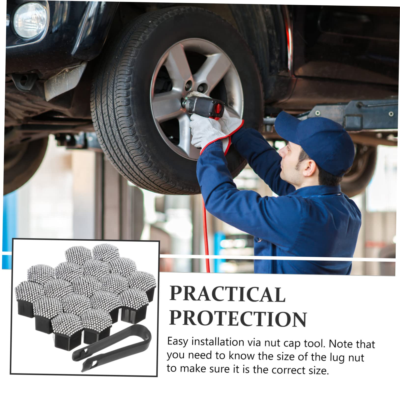 ULTECHNOVO 80pièces Couvre-écrous De Roue Strass Lot de Accessoires Décoratifs pour Jantes De Voiture Anti Installation Facile Et Élégante