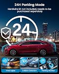 IIWEY N5 4 Canal Dash Cam, 360° Vue sur tous les sites, FHD 1080P Intérieur avant et arrière, Caméra de Dash droit gauche pour voitures, 8 IR Lampes, 5G WiFi & APP Contrôle, 24H Mode de stationnement, G-Sensor, avec un 128GB SD Carte