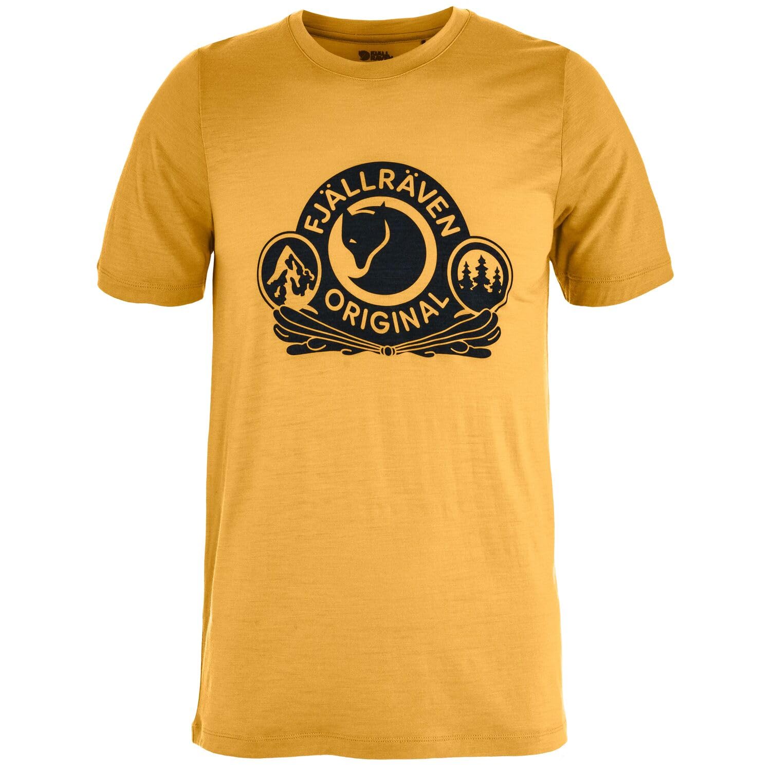 Fjällräven Męska koszulka Abisko Wool Class SS T-Shirt, Ochre, M, brunatnożółty, M