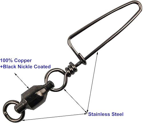 Miniatura 2 de Paquetes de 10, 30 rodamientos de bola alta resistencia para pesca con gancho Coastlock, Anillos de soldadura fuerte para pesca en agua salada, de