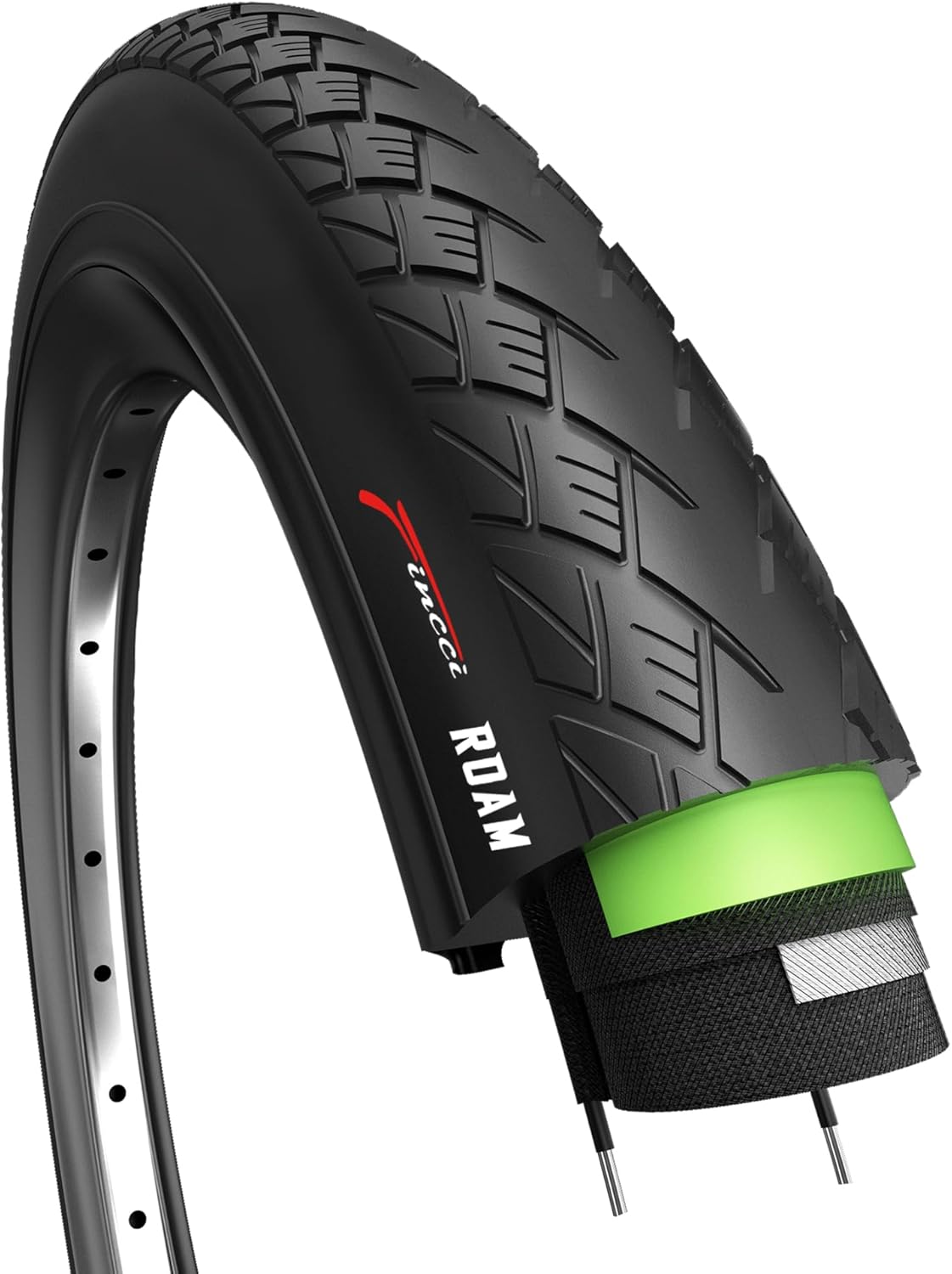 Fincci Roam 700 x 32c 32622 Reifen mit 3 mm Pannenschutz für Elektrisches Straße Mountainbike