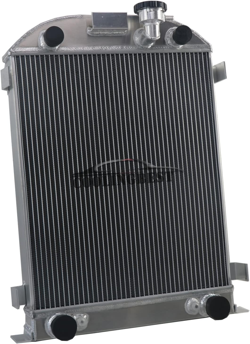 4 Row Aluminum Radiator for 1930-1932 Ford Model A B Base 3.3 L4 GAS Engine, Chevy V8 Engine Swap Radiators 1931 30 31 32
