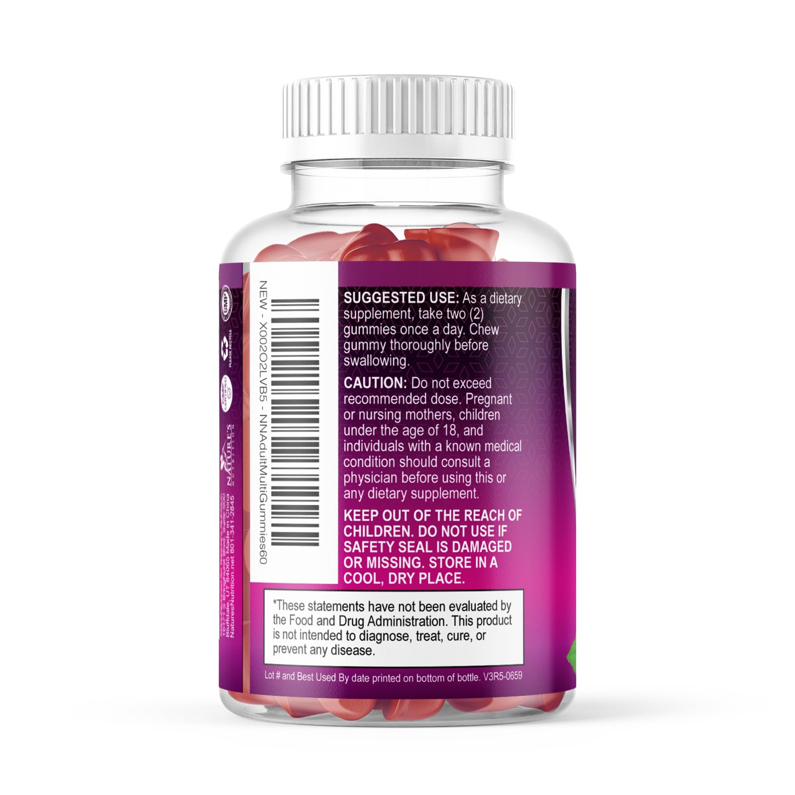 Multivitamin Gummies for Adult with Vitamins A, C, D, B12 - Gummy Multivitamins for Daily Nutritional Support with Vitamins & Minerals for Women & Men, Nature's Multi VIT Vitamin - 60 Gummies — Amazon image 8