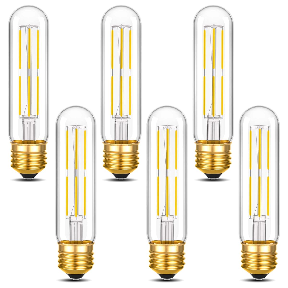 ToBeGreat T30 LED Light Bulbs 6 Watt Equivalent 60W E26 Tubular Bulbs T10