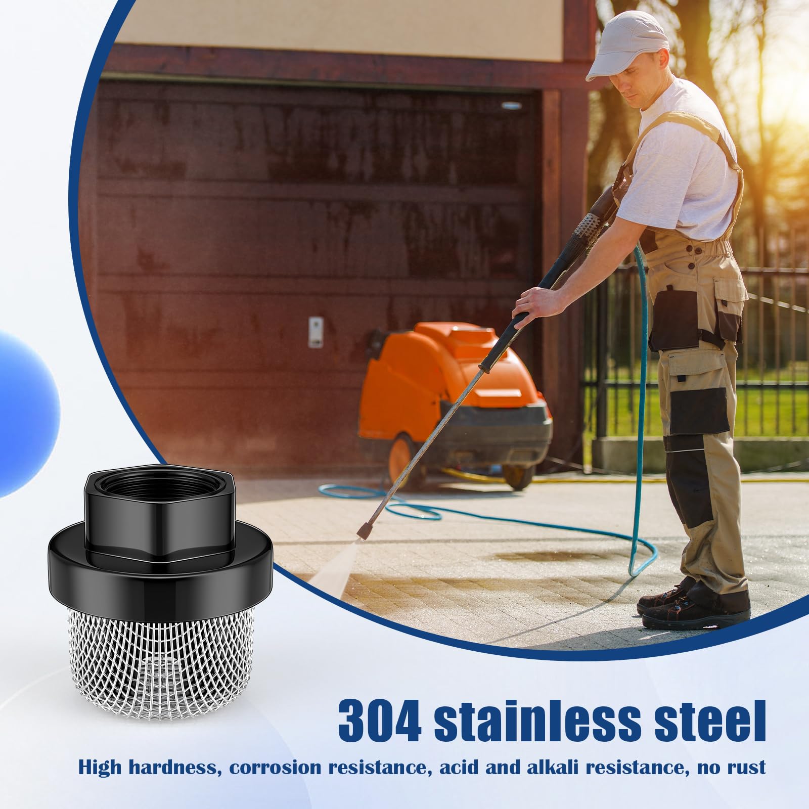 Garden Hose Strainer - Stainless Steel Inline Filter -7 Garden Hose Strainer - Stainless Steel Inline Filter -7