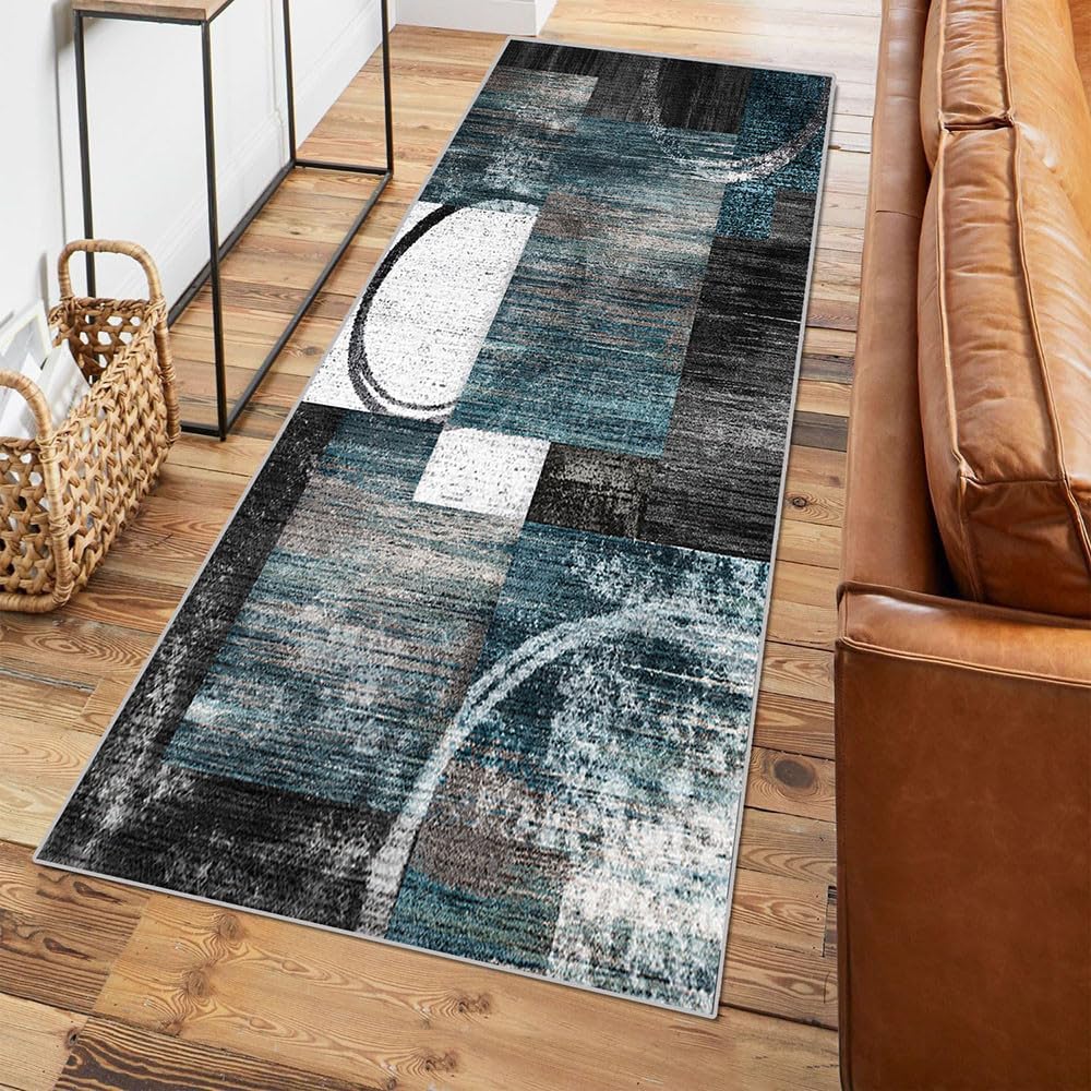 Tappeto Cucina Moderno Antiscivolo - Nero, Lavabile, Per Interni Ed Esterni, 40x160 Cm - Foto 2