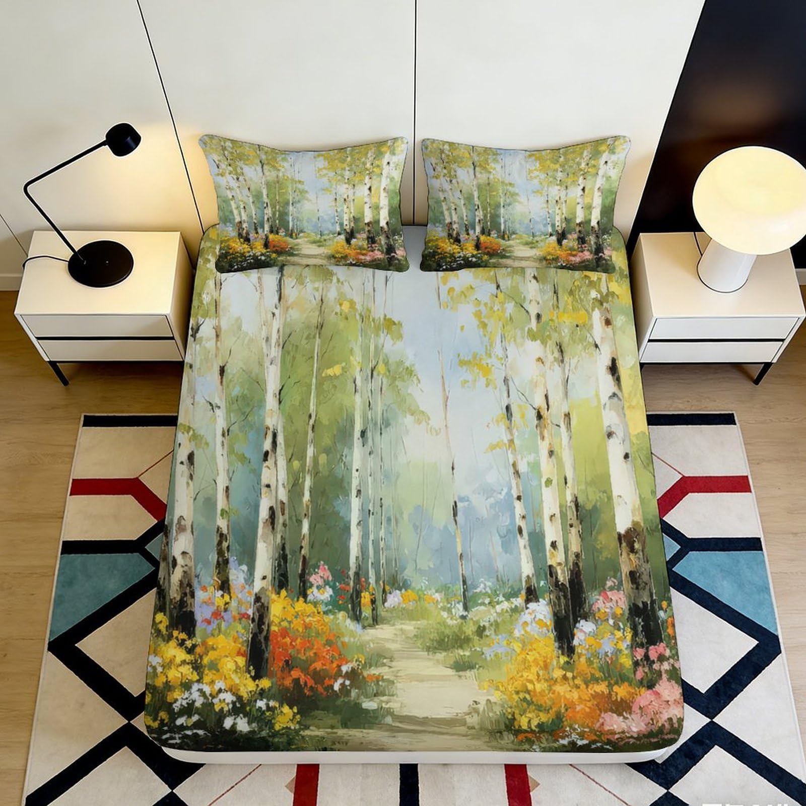 3D Printed Unicorn Fitted Sheet Microfiber Non-Slip Deep Pocket Fantasy Mattress Fitted Cover Washable for Bedroom 140x200x25cm