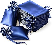 Vista 13 de Efavormart - Paquete de 60 bolsas de satén verde cazador para fiesta de boda, bolsa con cordón para regalo, 6 x 9 pulgadas