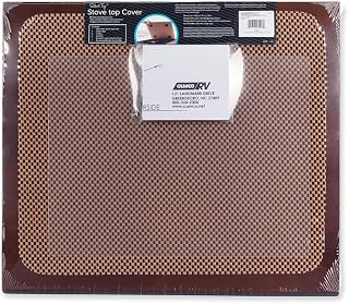 Camco RV Silent Top Stovetop Cover | Measures 19.5-inches (L) x 17-inches (W) x .75-inches (H) | Bordeaux Finish (43526)