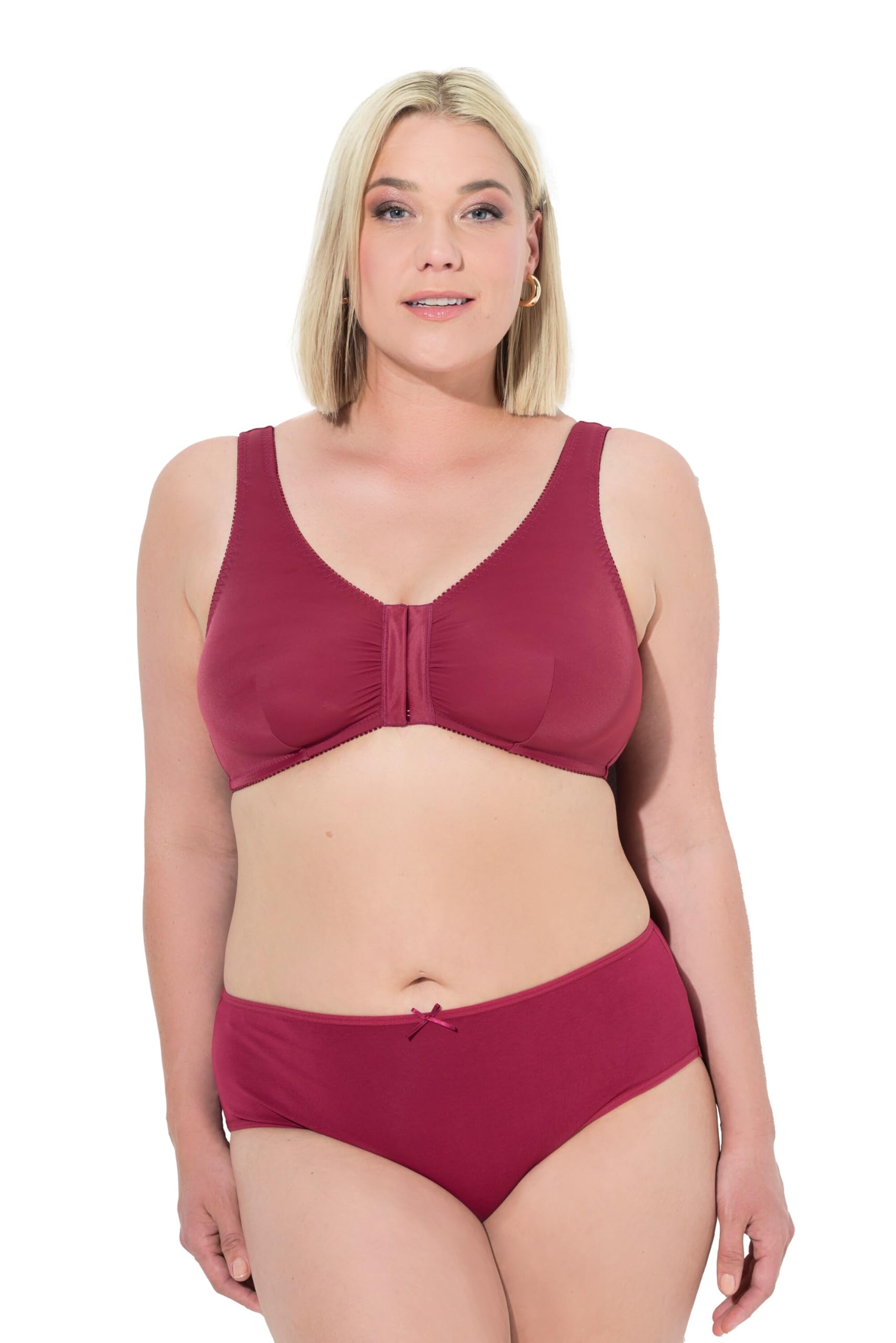 Ulla Popken Damen große Größen Übergrößen Plus Size 7/8-Cargohose, Krempelriegel, Komfortbund 720673