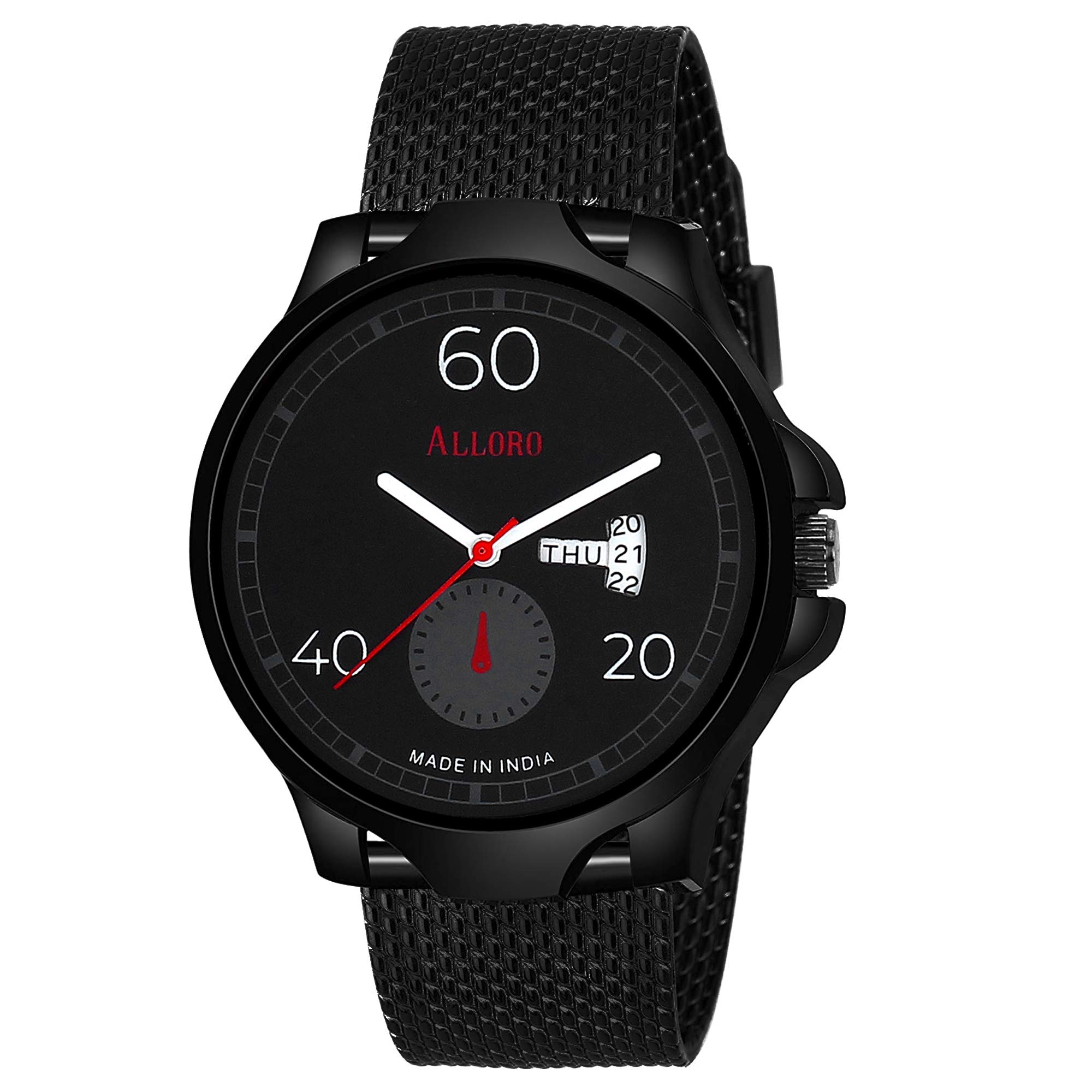 Alloro Analog Black Dial Mens and Boys Watches | Rubber Strap | Quartz Display (B08TWN2HZ7) Amazon Price History, Amazon Price Tracker