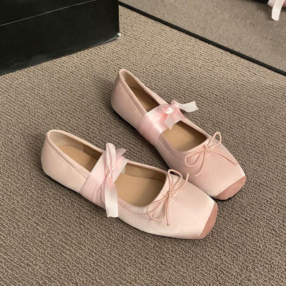 COVOYYAR Women Lace Up Ankle Strap Ballet Flats Shoes Floral Dressy Flats - Image 4