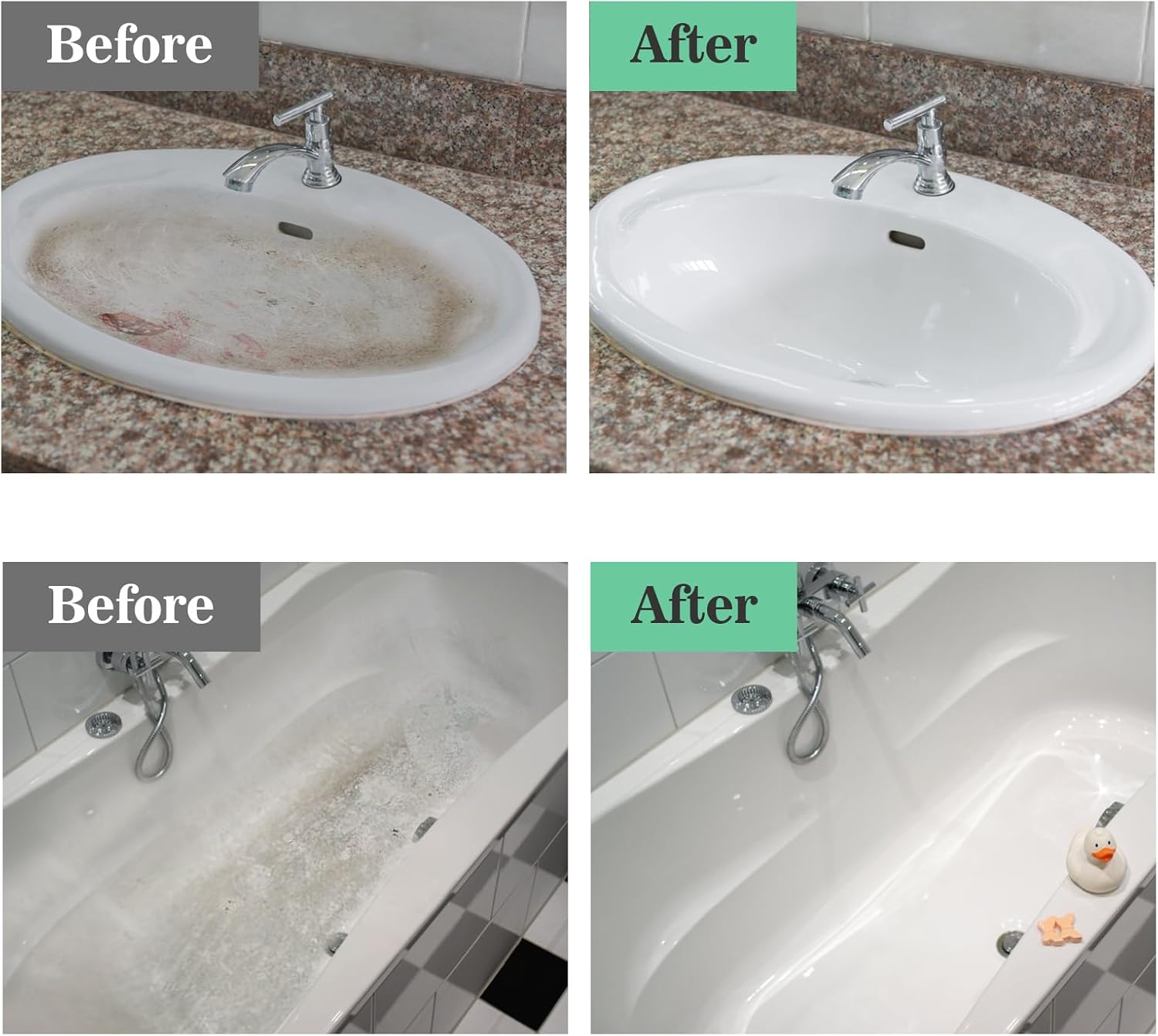 NADAMOO Water-Based Tub and Tile Spray Paint, Less Irritating Odor Aerosol Refinishing Paint for Bathroom Porcelain Bathtub Sink, 2 Cans, Semi-Gloss White