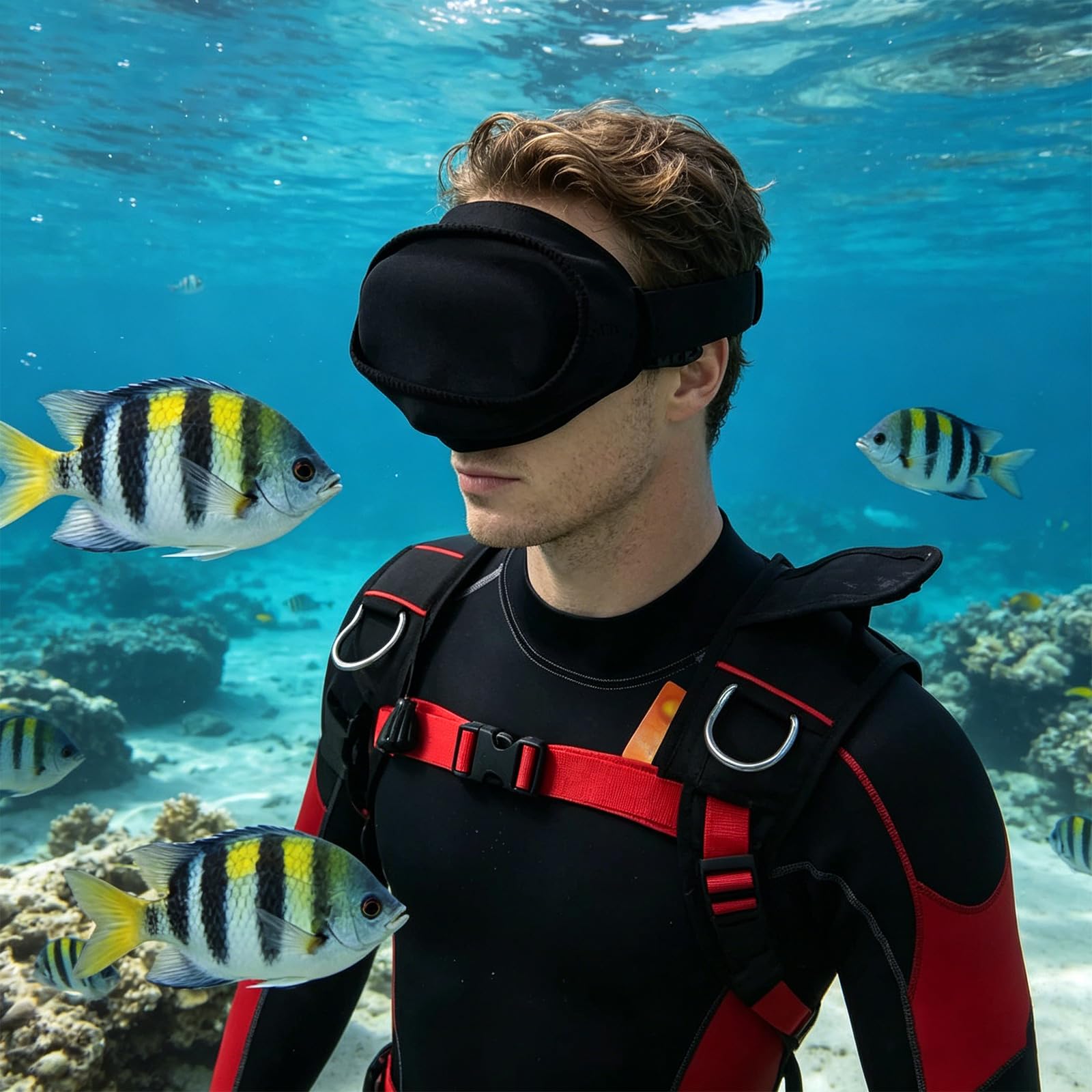 Occhialini da nuoto, maschera da snorkeling, maschera per immersioni profonde, con bordi morbidi e struttura facciale a prova di perdite