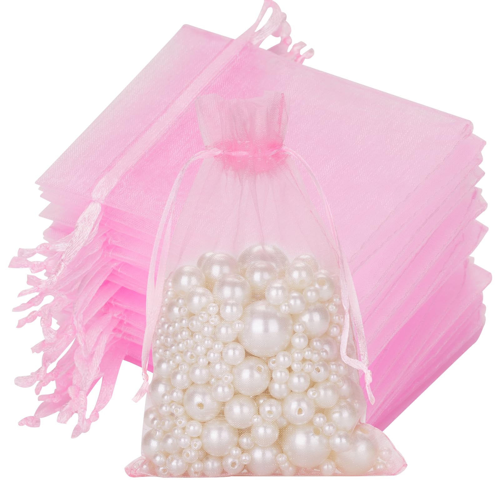 G2PLUS White Organza Gift Pouches - 7x9 CM Small Organza Favor Bags, 50 PCS Wedding Jewelry Bags - Clear Mesh Pouches for Wedding, Christmas, Birthday, Anniversary — view 37