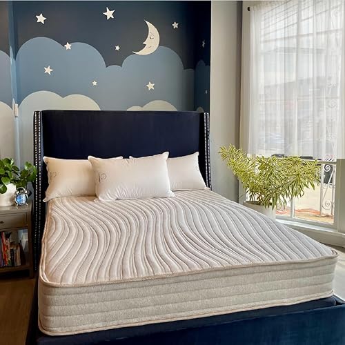 Ethical Mattress CO 10" Toxin-Free Hybrid Mattress, Made in The USA with Organic Cotton, Wool, Latex & Pocketed Coils (No Fiberglass or Polyfoams)