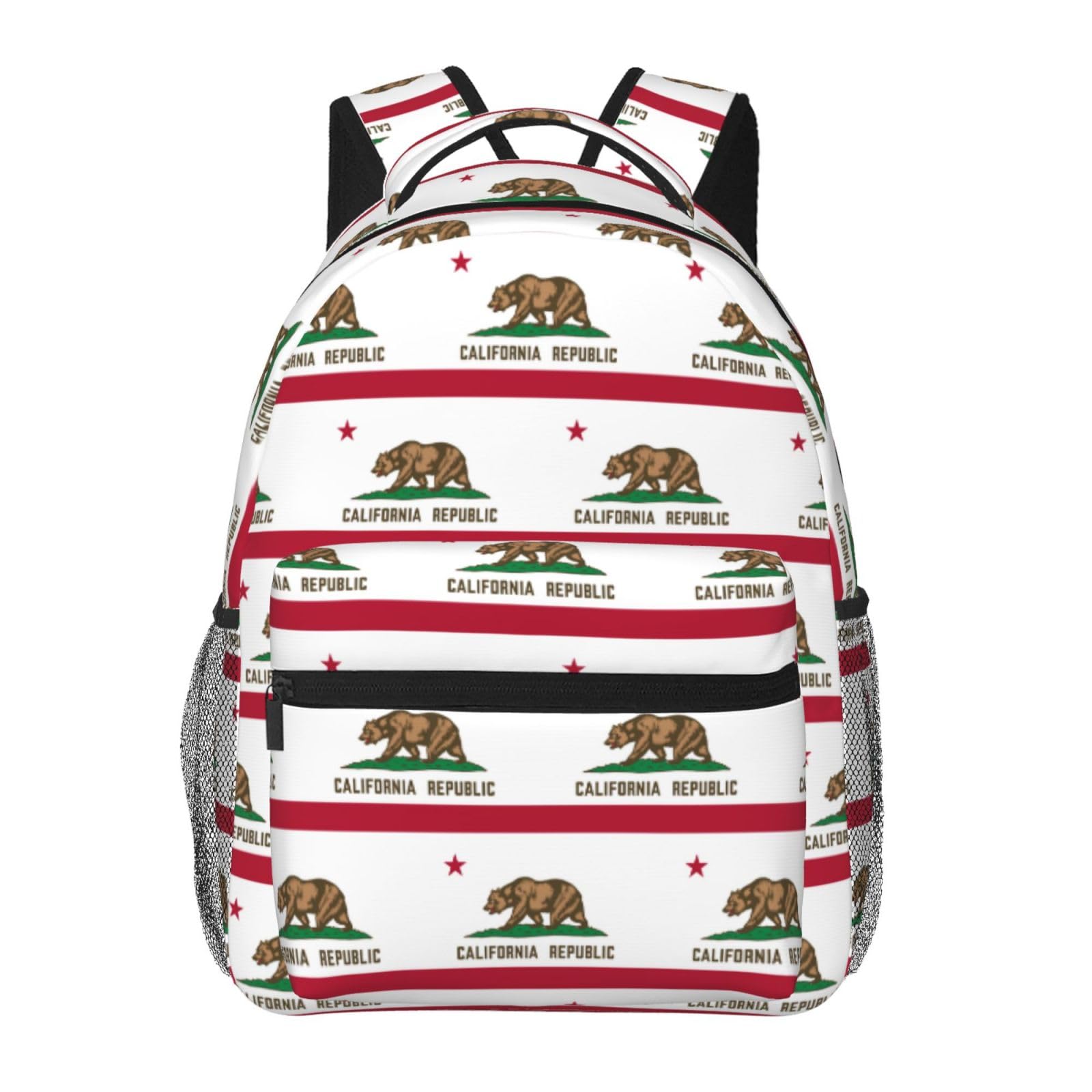FuriTou California State Flag Backpack Lightweight Double Shoulder Backpack Casual Laptop Backpacks For Women Men Travel