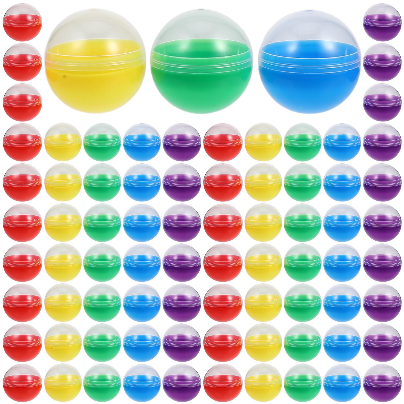 120 Piezas Cápsulas de Plástico Redondas Coloridas para Máquina Expendedora de Chicles Rellenable DIY para Juguetes y Manualidades de Unidades para Fiestas y Bolsas de Regalo
