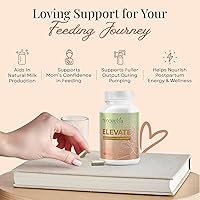 Vista 3 de Elevate Suplemento para la lactancia, apoyo natural para la lactancia materna, aumento del suministro de leche materna, fenogreco, moringa, alfalfa