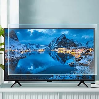 Anti Glare TV Screen Protector for 32/55 Inch, Blue Light Blocking Filter,LCD TV Glare Shield, Anti UV Film, Matte Surface, Monitor Anti Scratch Protector Film,55 Inch
