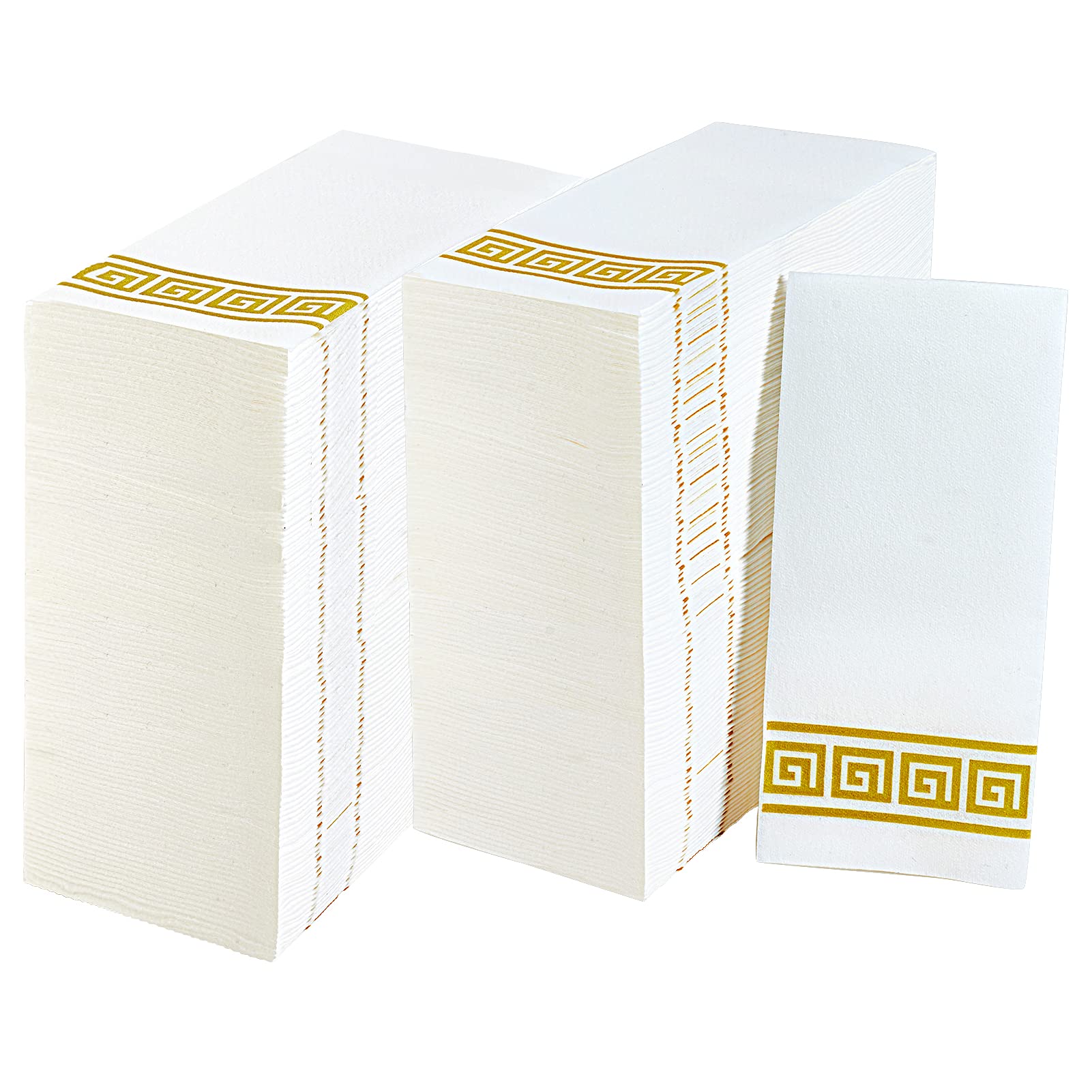 LITOPAK 200 Pack Paper Hand Towels for Bathroom, Guest Towels Disposable, and Paper Napkins Disposable for the Bathroom, Kitchen, Wedding, Party, and Dinner(Gold)