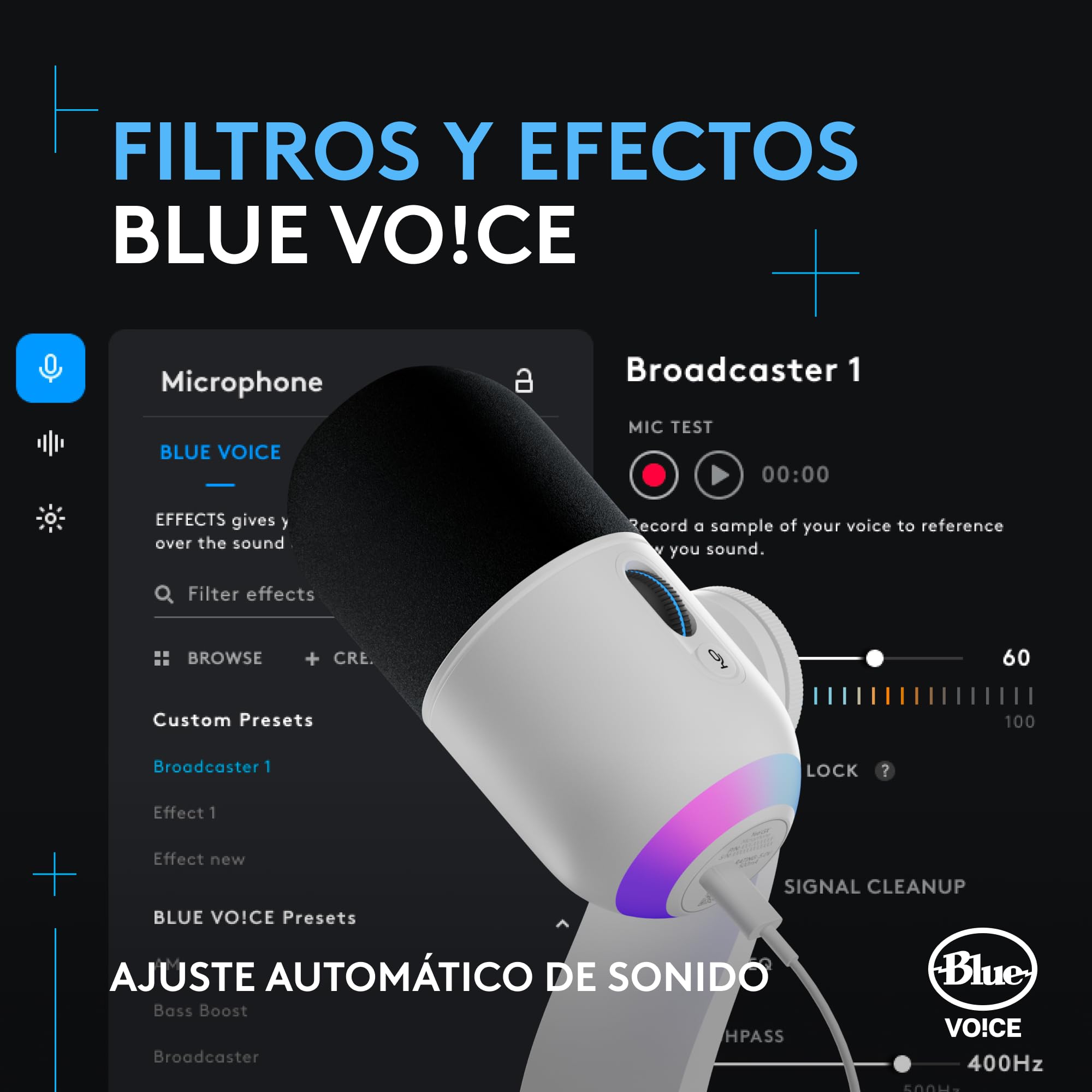 Logitech G Yeti GX, micrófono dinámico RGB con LIGHTSYNC para Gaming, micrófono USB para Streaming, supercardioide, Plug and Play USB para PC/Mac - Blanco