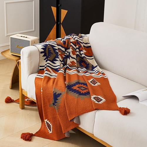 Miniatura 2 de AIVIA Manta para silla Southwestern, de punto acrílico, diseño tribal del suroeste, para sofá o cama, sofá, nativos americanos, ideal para mamá,