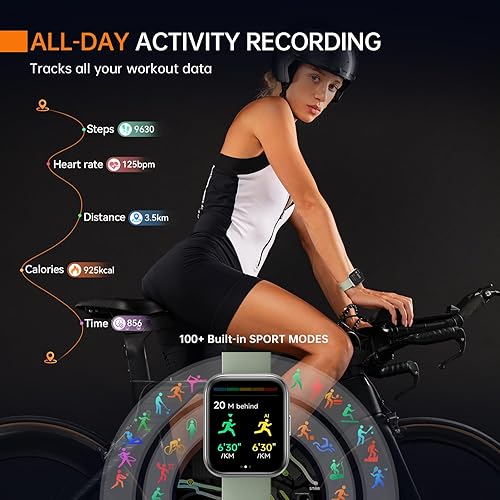 Miniatura 5 de Reloj inteligente aeac para hombres y mujeres, con Alexa incorporada y llamada Bluetooth estable, 100 deportes, relojes inteligentes resistentes al