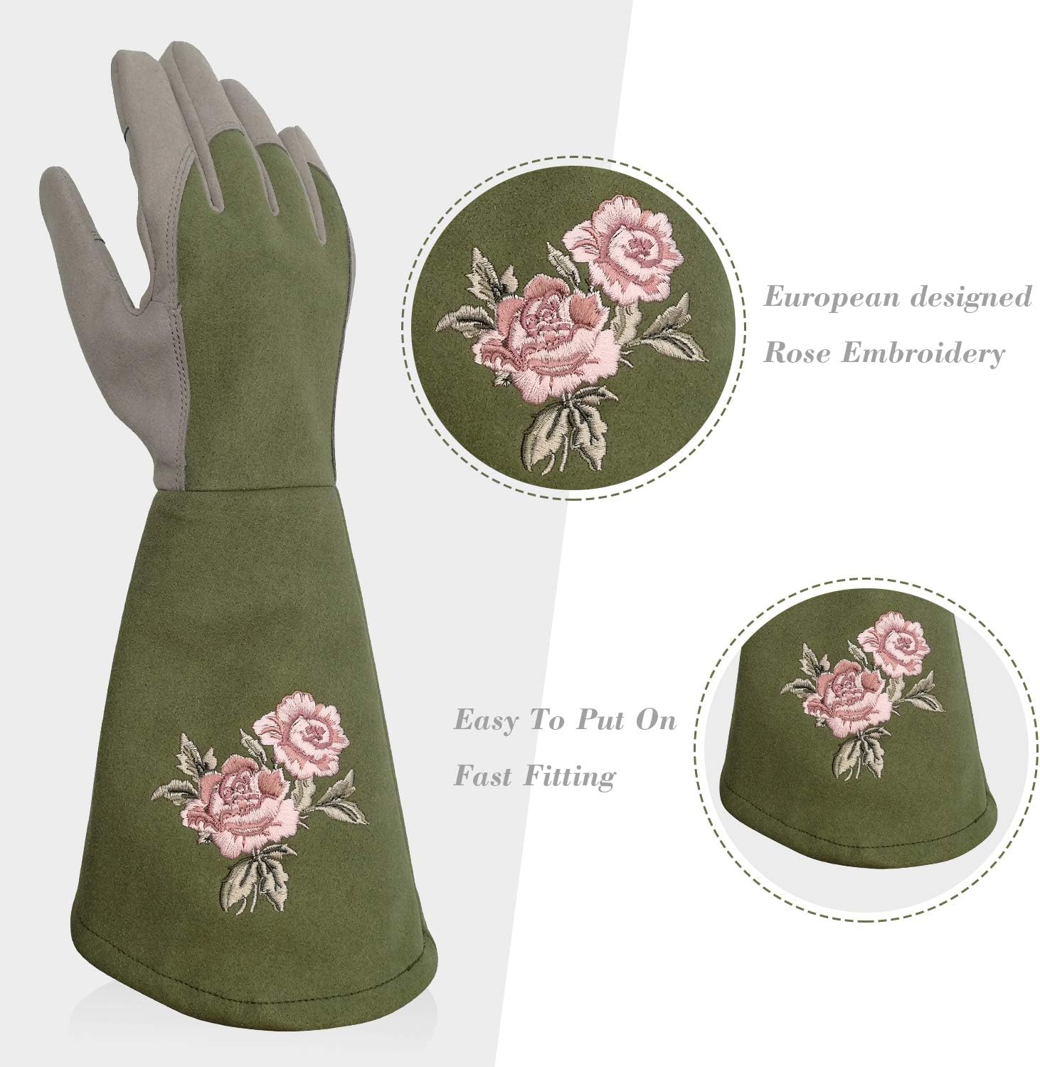 Intra-FIT Gardening Gloves for Women Thornproof Garden Gloves with Extra Long Forearm Protection Gardening Gifts for Women Mothers day Gifts - Image 3