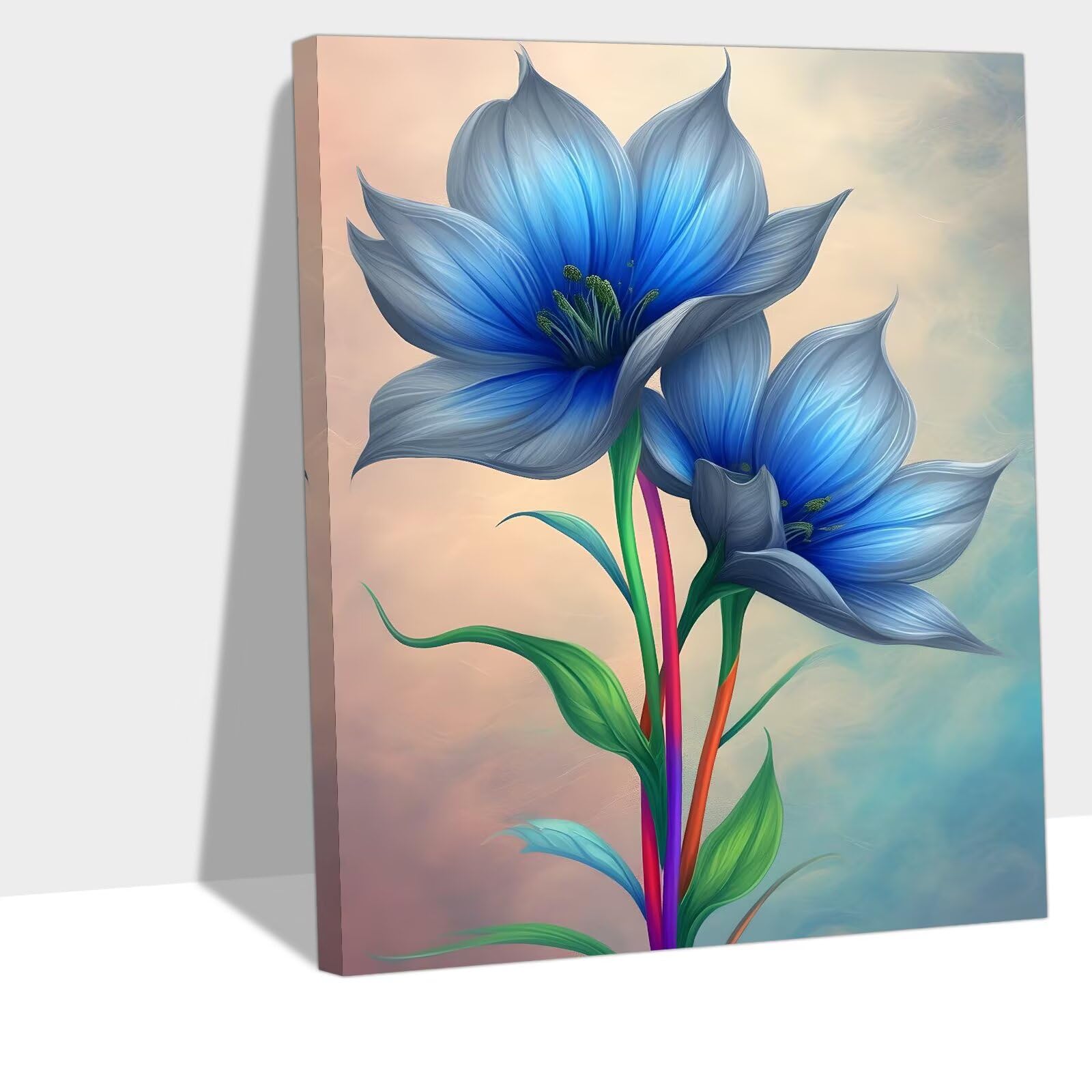 100 x 130 cm duży obraz z numerami dla dorosłych kreskówka malowanie według numerów kwiat DIY dziecko i dziewczyna zestawy na płótnie prezent z 3 pędzlami i akryli kobiety zajęcia kreatywne hobby