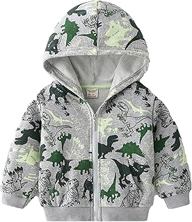 Coralup Baby,Clothing,Baby Boys 0-24m,Hoodies & Tracksuits,Hoodies Coralup Kids Dinosaur Hoodies Toddler Hooded Sweatshirts Baby Boys Coat Zip up Cotton Green Camouflage 18Months-6Years