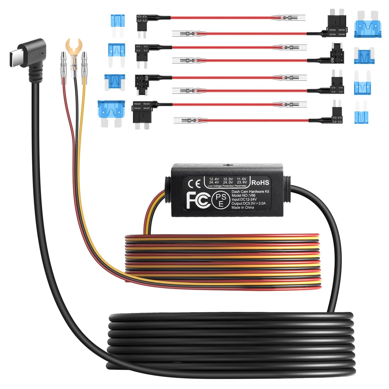 Amazon.co.jp: Yonvim 直結電源ケーブル ドライブレコーダー用 Type-C