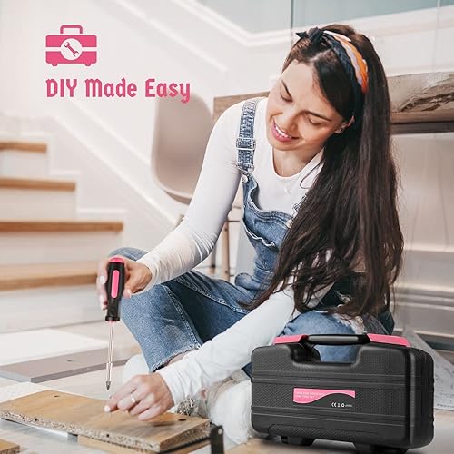 Miniatura 8 de Flexzion Kit de herramientas manuales de 39 piezas con estuche, kit de herramientas compacto para manitas, propietarios de viviendas, kit de