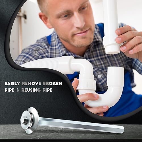 Miniatura 8 de Protector de enchufe de PVC para fontanería, cortador escariador de tubería de PVC para quitar SCH 40 del cubo, se adapta a taladro eléctrico de