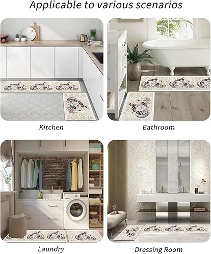 Miniatura 6 de Tapete de baño de otoño para bañera, tapete antideslizante de secado rápido y absorbente de tierra de diatomeas para fregadero de cocina, lavable,