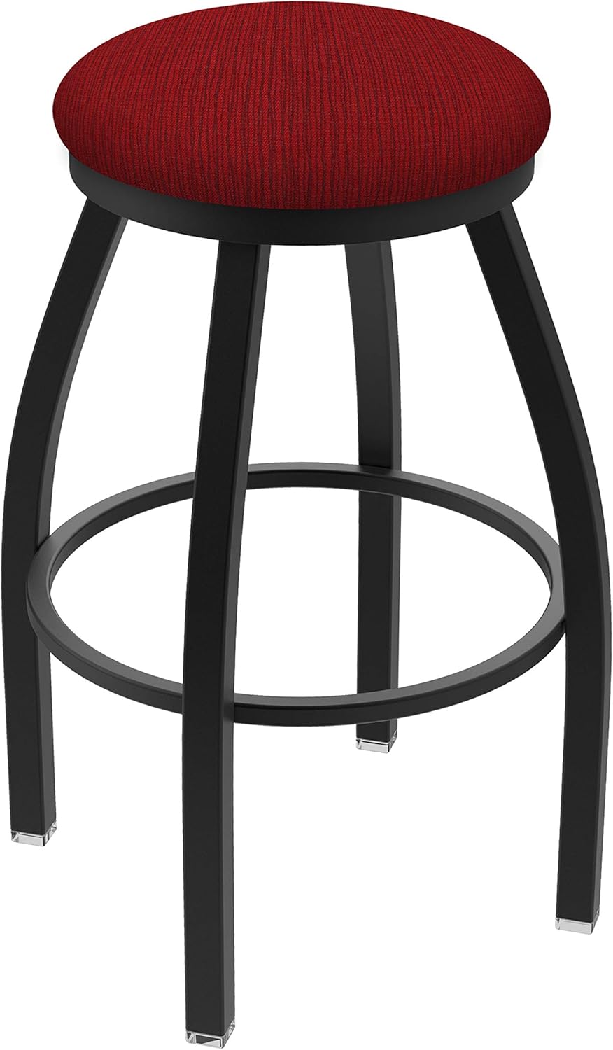 XL 802 Misha 25" Swivel Counter Stool with Black Wrinkle Finish and Black Vinyl Seat