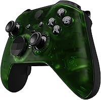 Vista 6 de eXtremeRate Cubierta frontal de repuesto verde transparente para Xbox One Elite Controller Series 2 (modelo 1797), carcasa frontal personalizada
