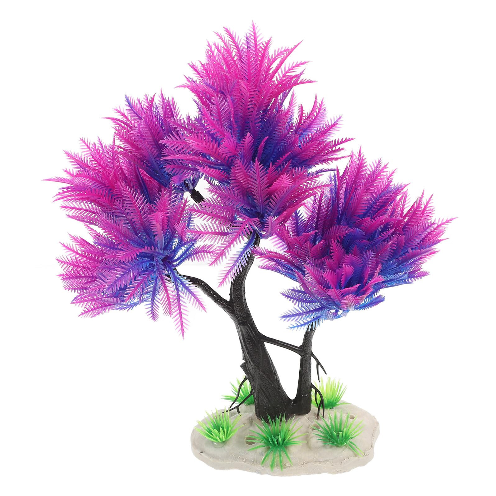 YARNOW Realistic Aquarium Plant Decoration Artificial Betta Fish Tank Plants Purple Plastic Fishtank Decor for Aquarium Landscape and
