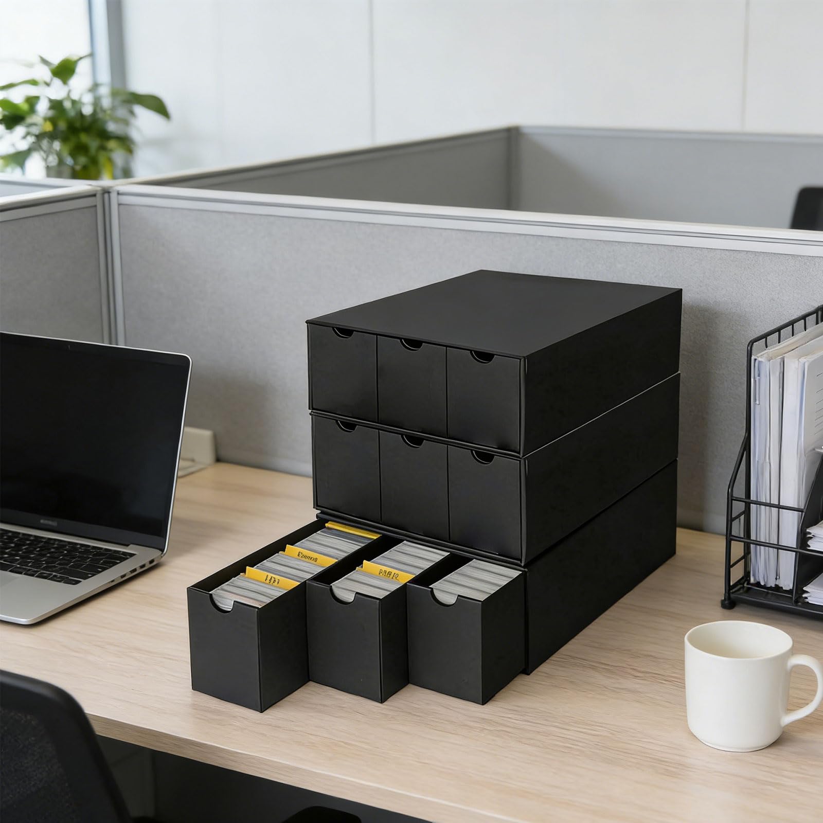 Generico Vetrina per Carte Portatile con Scomparti Multipli, 12 Squares | Organizzatori carte versatili, riciclabili eleganti con scomparti multipli per riporre e organizzare oggetti
