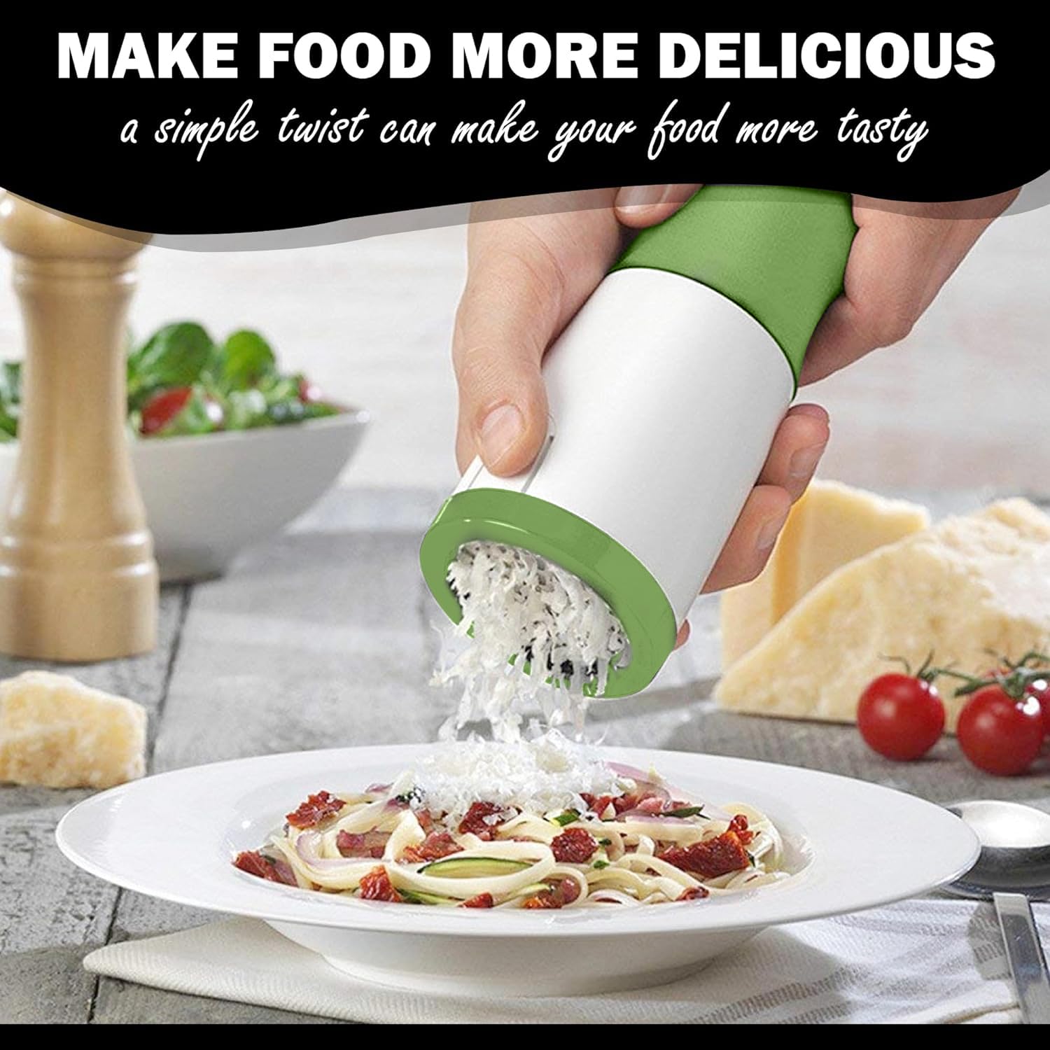 Rotary Cheese Grater for Kitchen, Effortless Rotary Cheese Grater, Easy-Turn Manual Cheese Shredder everyday Kitchen safe-use